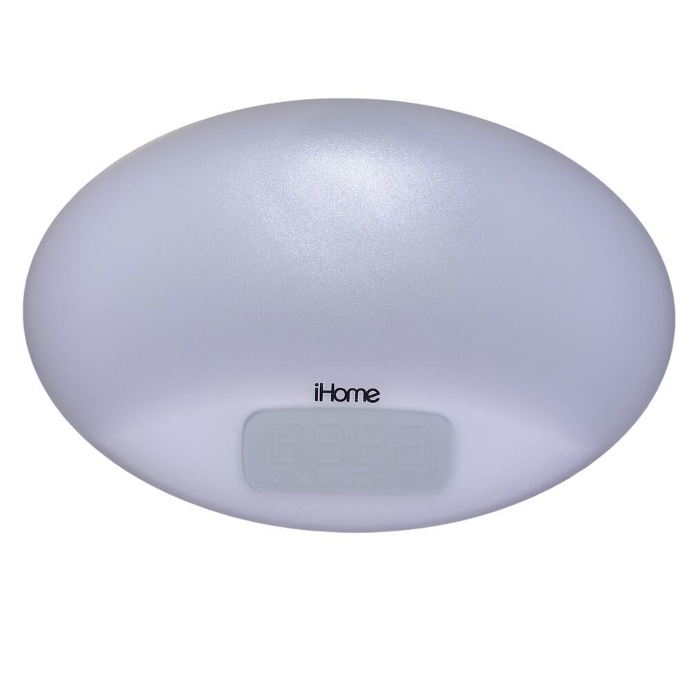 iHome Zenergy iZBT3 Sleep Therapy Machine White Noise Light Alarm Clock w/USB